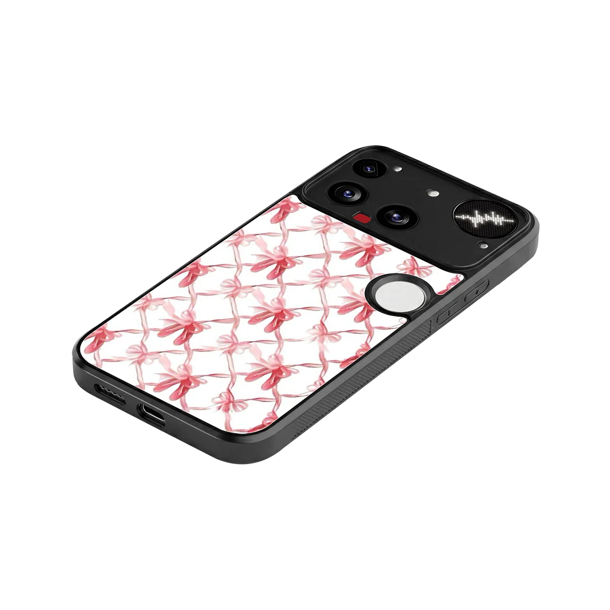 Bow Ribbon stylish phone case for nothing phone 3 | glossy glass and slim fit