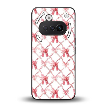 Bow Ribbon back phone cover | glass case for nothing phone 3a