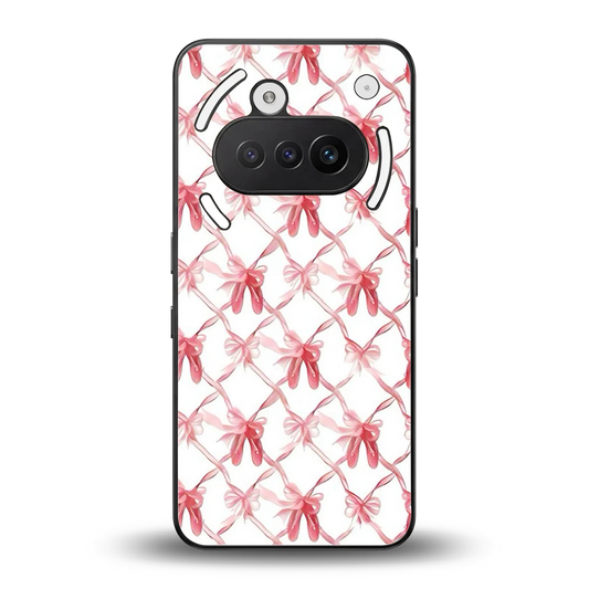 Bow Ribbon back phone cover | glass case for nothing phone 3a