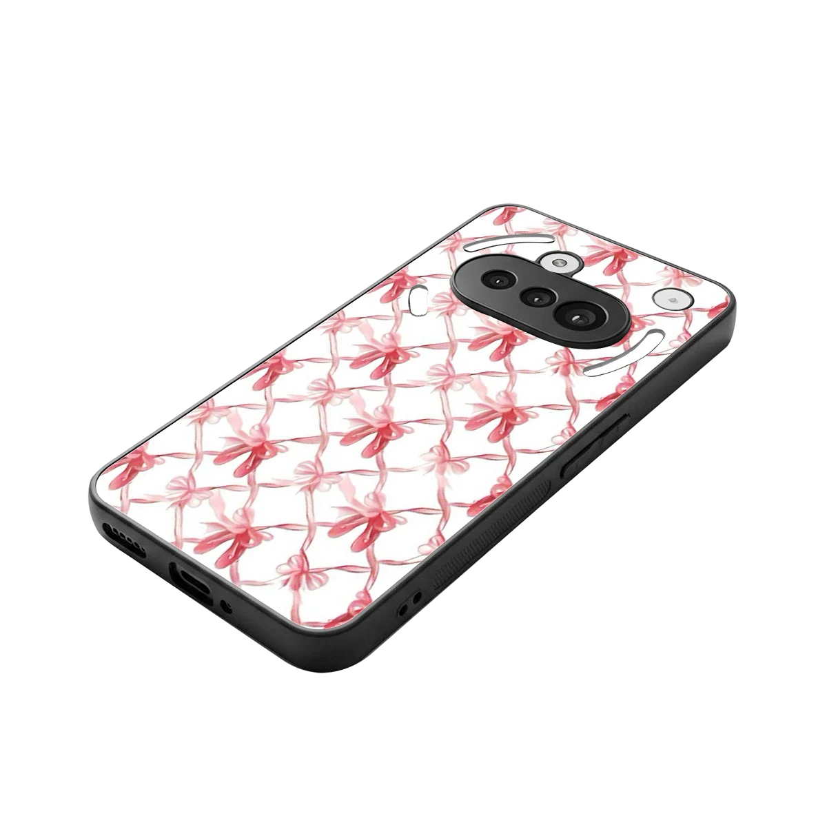 Bow Ribbon stylish phone case for nothing phone 3a | glossy glass and slim fit