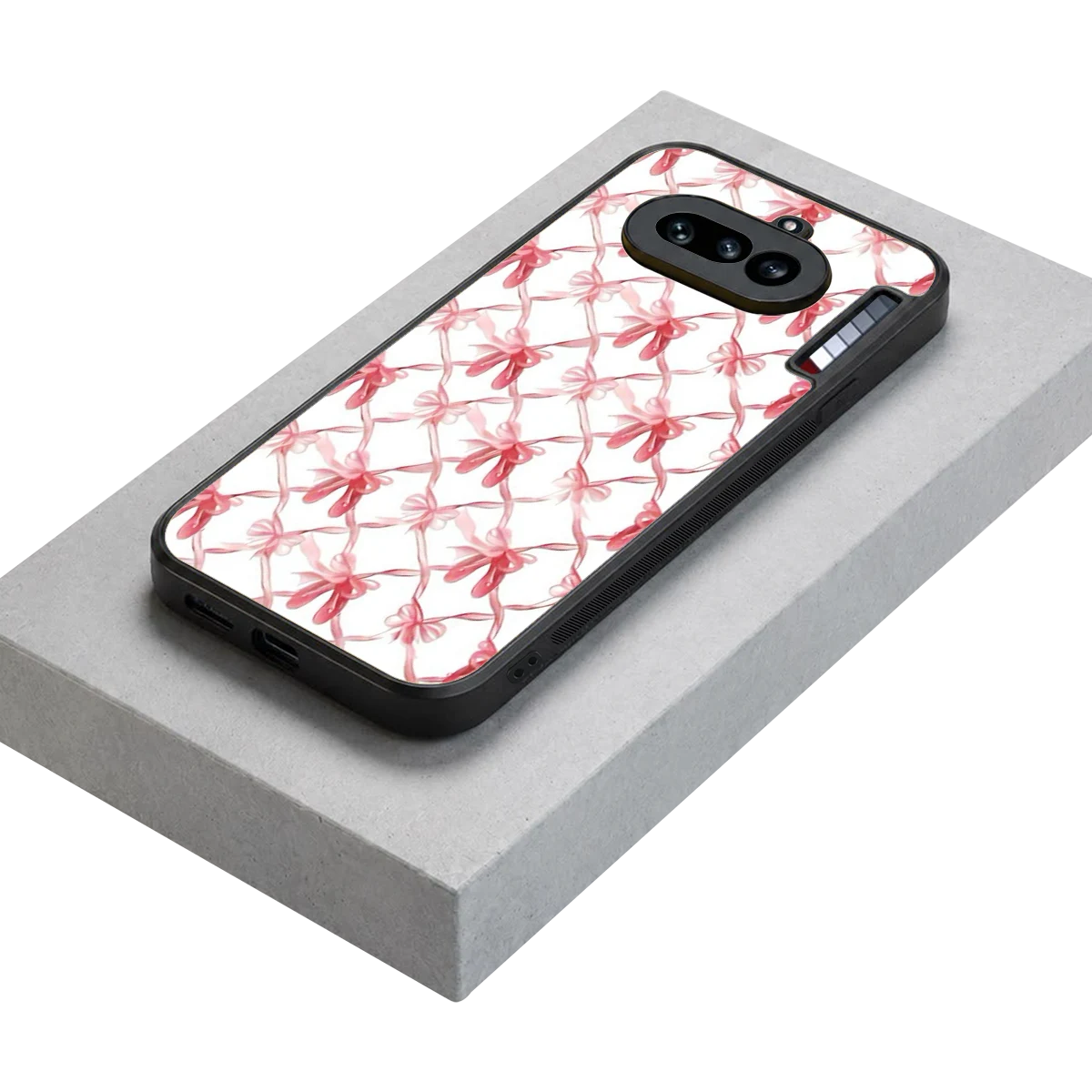 Bow Ribbon stylish phone case for nothing phone 4a | glossy glass and slim fit