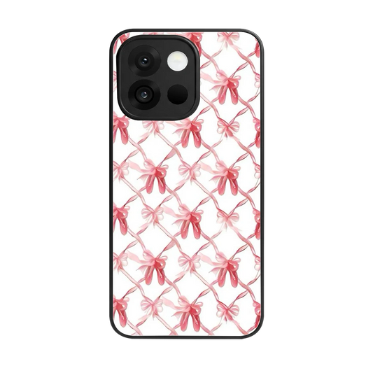 Bow Ribbon back phone cover | glass case for oneplus 13s