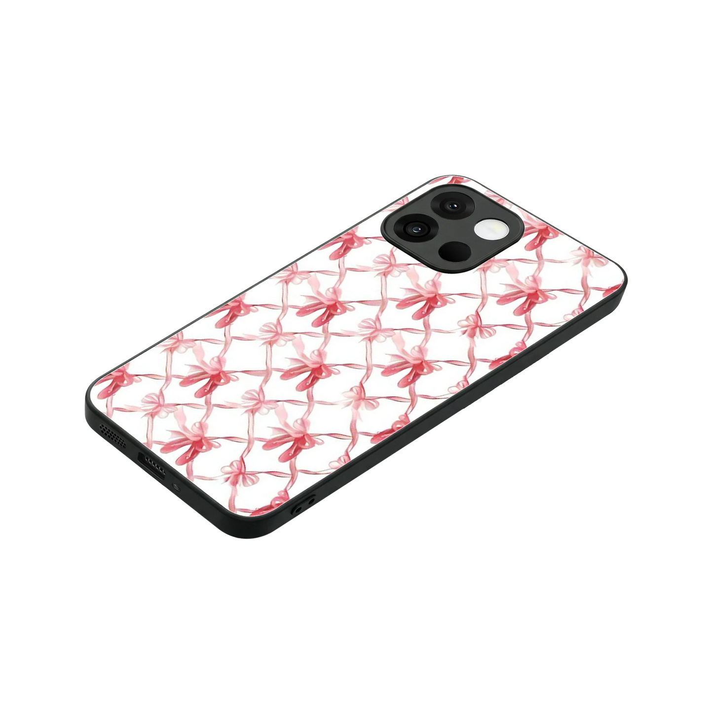 Bow Ribbon stylish phone case for oneplus 13s | glossy glass and slim fit