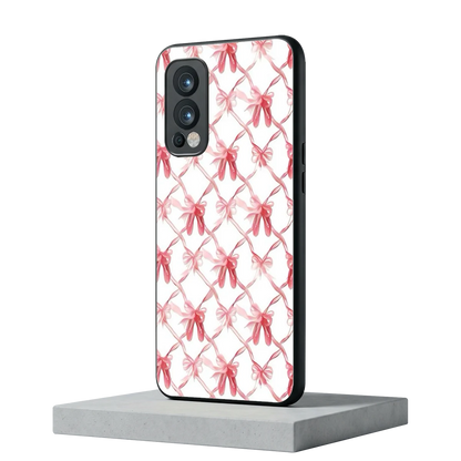 Bow Ribbon oneplus nord 2 mobile cover | shockproof glass phone case