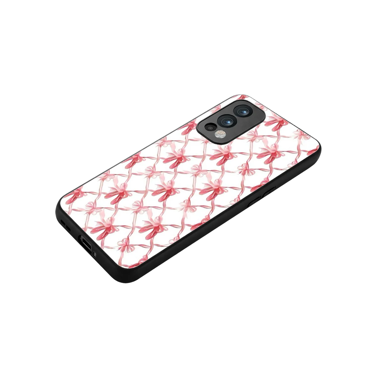 Bow Ribbon stylish phone case for oneplus nord 2 | glossy glass and slim fit