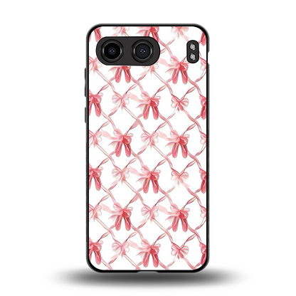 Bow Ribbon back phone cover | glass case for oneplus nord 4