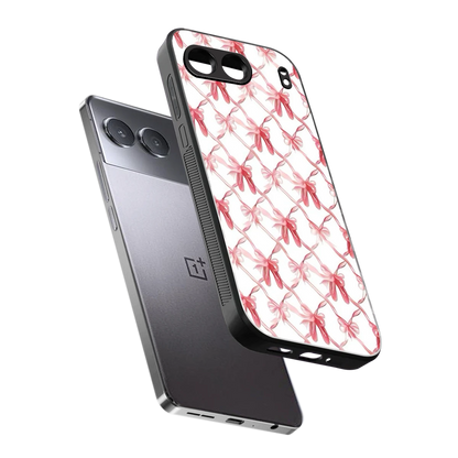 Bow Ribbon sleek oneplus nord 4 cover with tempered glass back and TPU edges