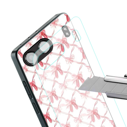 Bow Ribbon stylish phone case for oneplus nord 4 | glossy glass and slim fit