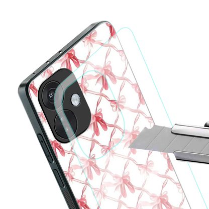 Bow Ribbon stylish phone case for oneplus nord ce 3 | glossy glass and slim fit