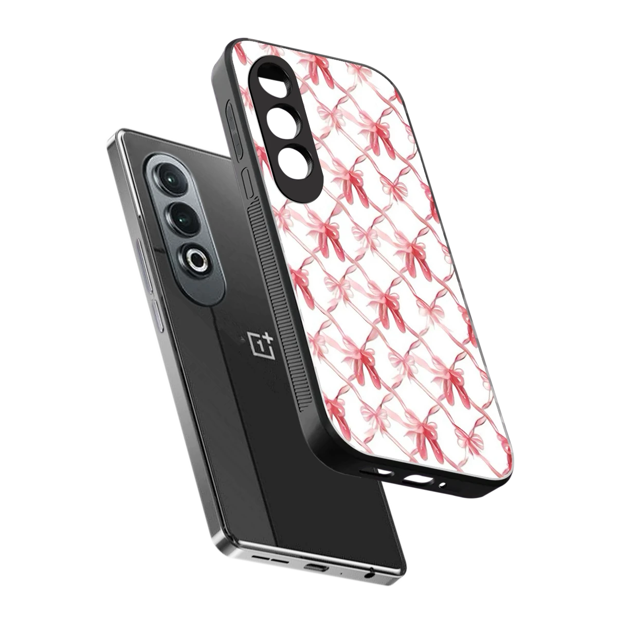 Bow Ribbon sleek oneplus nord ce 4 cover with tempered glass back and TPU edges