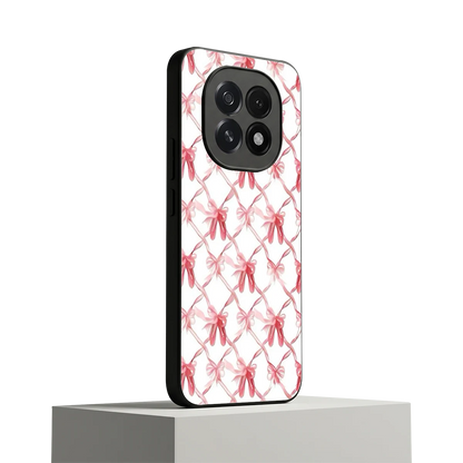Bow Ribbon oppo f29 5g mobile cover | shockproof glass phone case