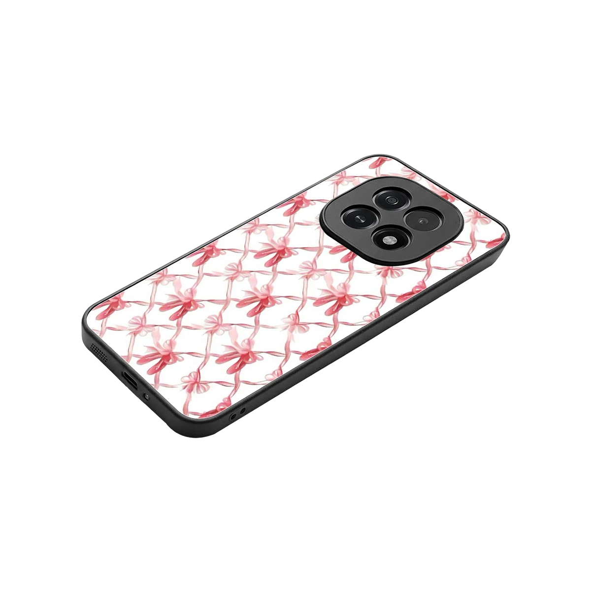 Bow Ribbon stylish phone case for oppo f29 5g | glossy glass and slim fit