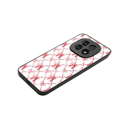 Bow Ribbon stylish phone case for oppo f29 5g | glossy glass and slim fit