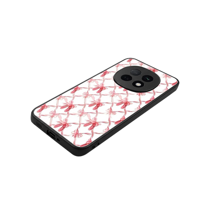 Bow Ribbon stylish phone case for oppo f29 pro 5g | glossy glass and slim fit