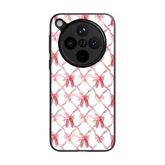 Bow Ribbon back phone cover | glass case for oppo find x8