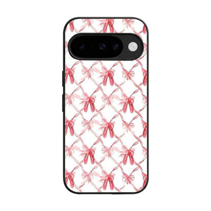 Bow Ribbon back phone cover | glass case for google pixel 10