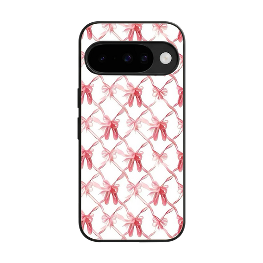 Bow Ribbon back phone cover | glass case for google pixel 10