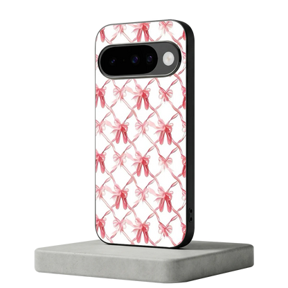 Bow Ribbon google pixel 10 mobile cover | shockproof glass phone case