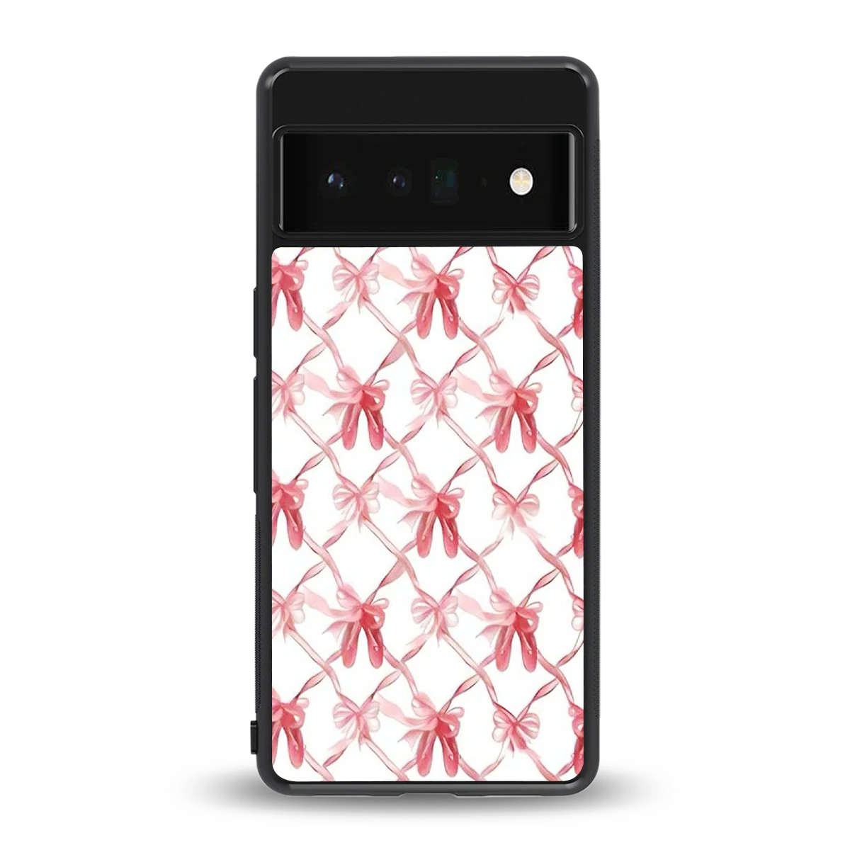 Bow Ribbon back phone cover | glass case for google pixel 6 pro