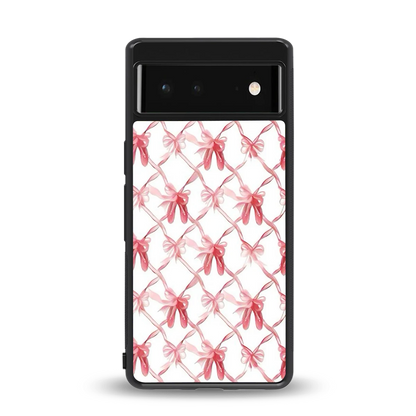 Bow Ribbon back phone cover | glass case for google pixel 6a