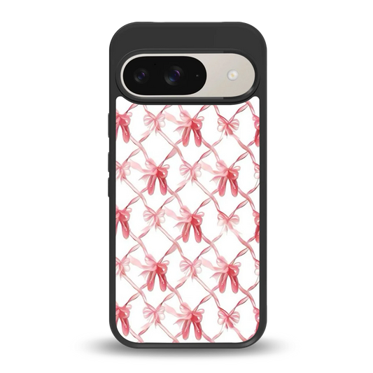 Bow Ribbon back phone cover | glass case for google pixel 9