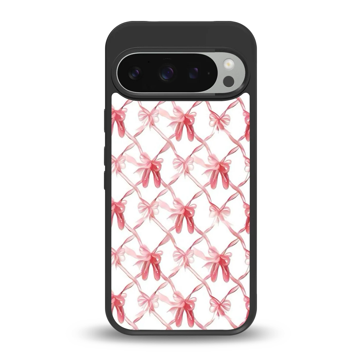 Bow Ribbon back phone cover | glass case for google pixel 9 pro xl
