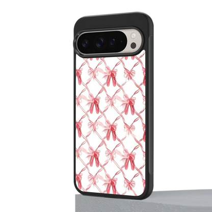 Bow Ribbon google pixel 9 pro xl mobile cover | shockproof glass phone case
