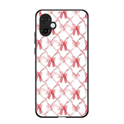 Bow Ribbon back phone cover | glass case for samsung galaxy a06 5g