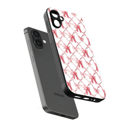 Bow Ribbon sleek samsung galaxy a06 5g cover with tempered glass back and TPU edges