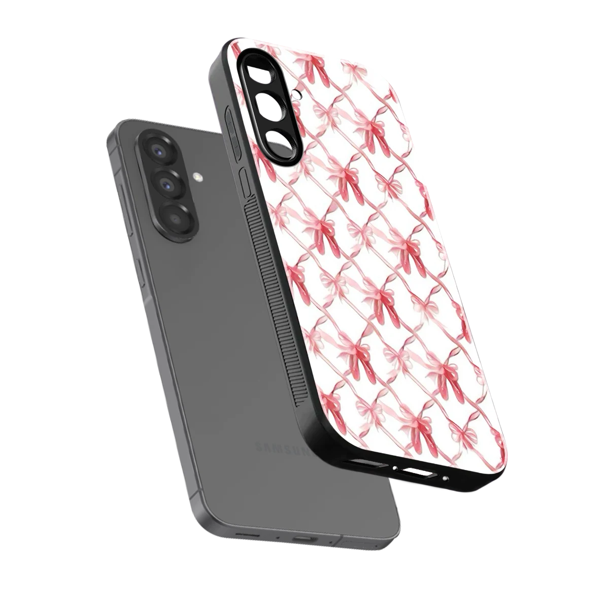 Bow Ribbon sleek samsung galaxy a36 5g cover with tempered glass back and TPU edges