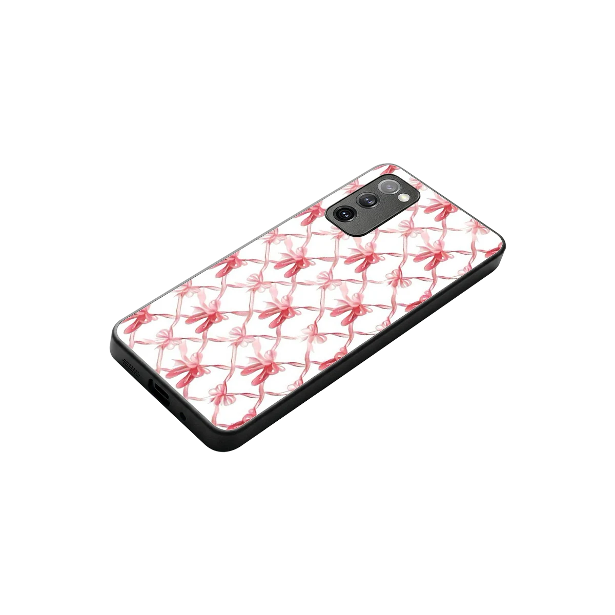 Bow Ribbon stylish phone case for samsung galaxy s20 fe | glossy glass and slim fit