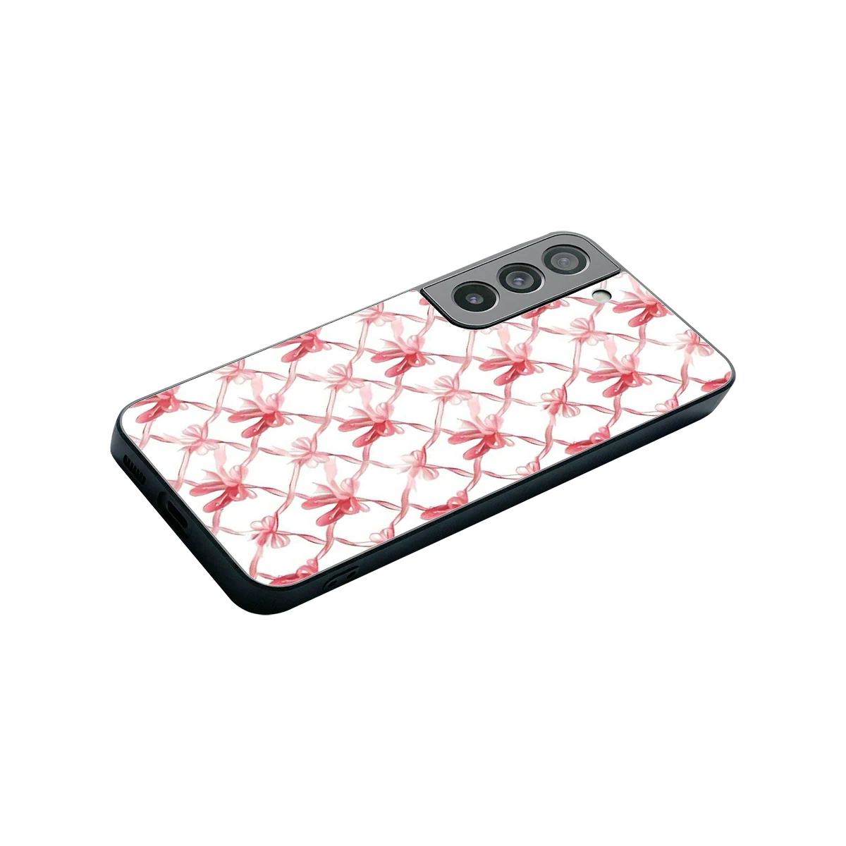 Bow Ribbon stylish phone case for samsung galaxy s22 | glossy glass and slim fit
