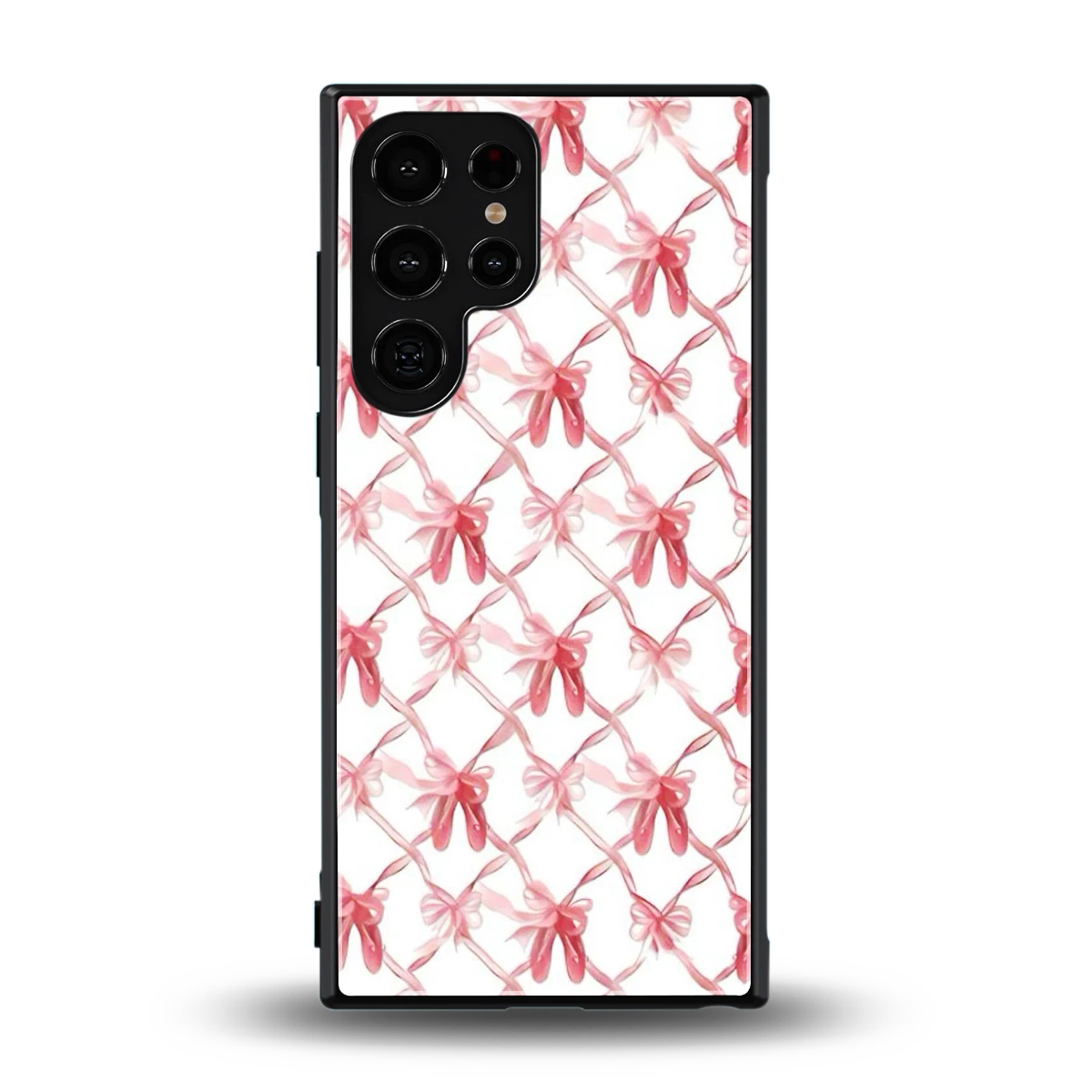 Bow Ribbon back phone cover | glass case for samsung galaxy s24 ultra