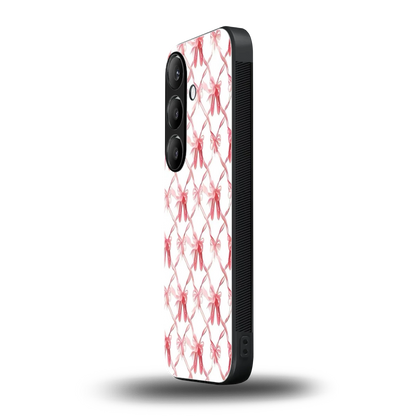 Bow Ribbon samsung galaxy s25 plus mobile cover | shockproof glass phone case