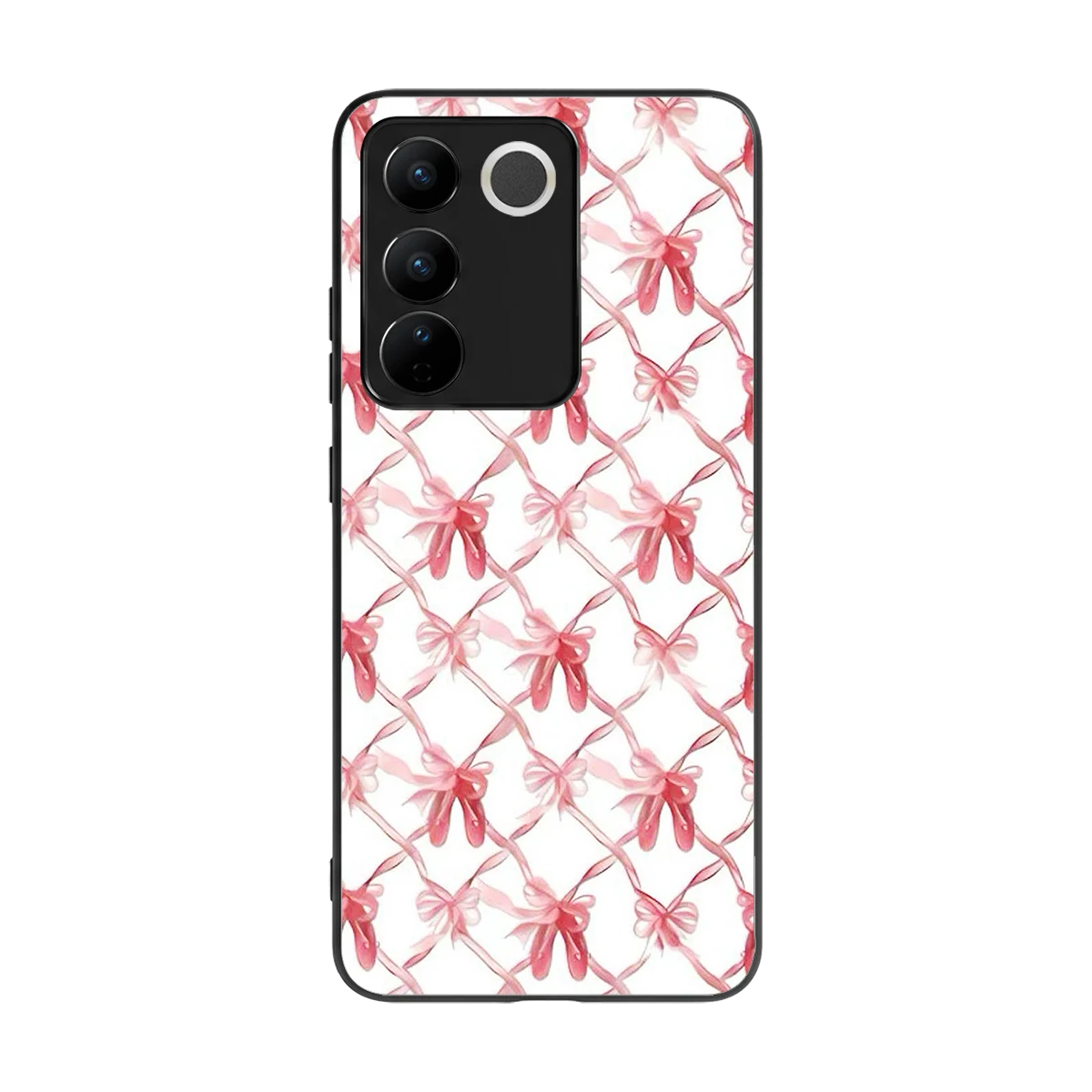 Bow Ribbon back phone cover | glass case for vivo v27 5g