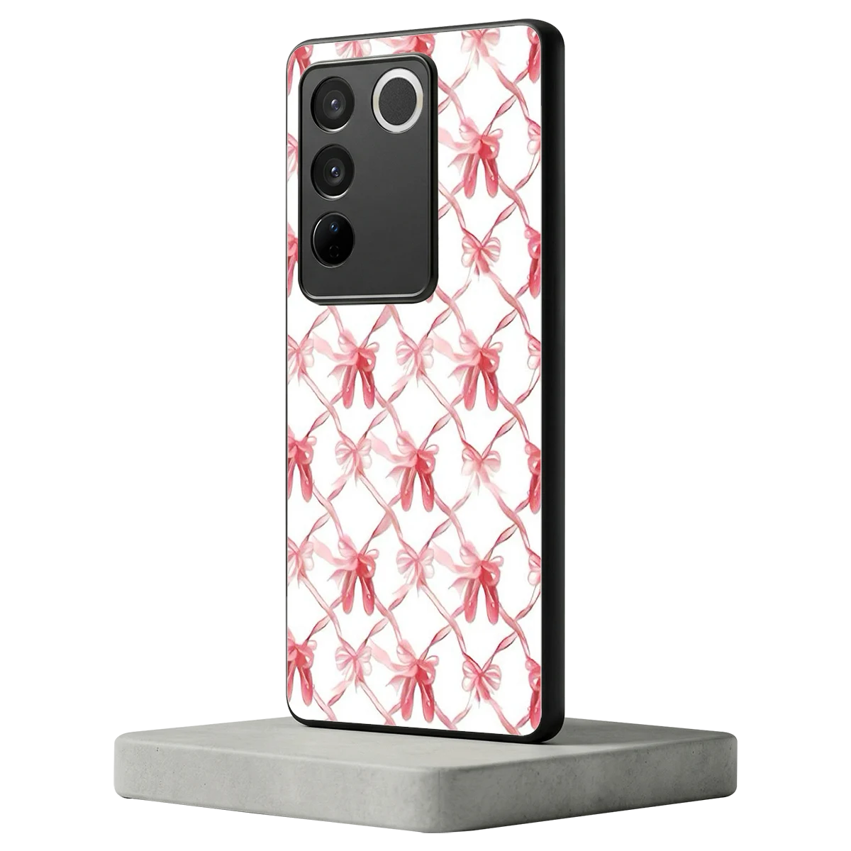 Bow Ribbon vivo v27 5g mobile cover | shockproof glass phone case