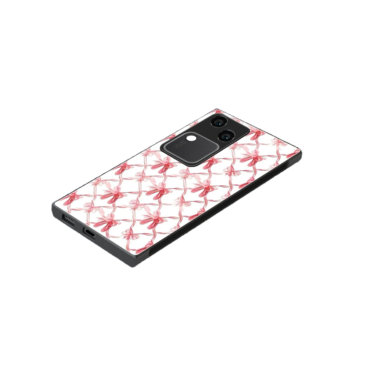 Bow Ribbon stylish phone case for vivo v30 | glossy glass and slim fit