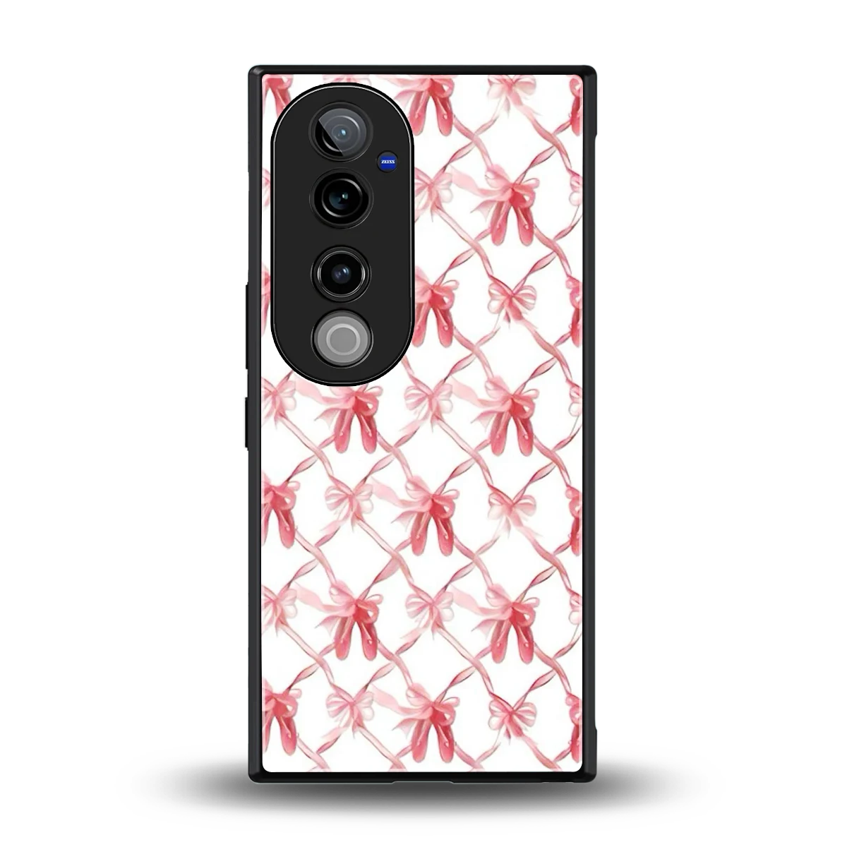 Bow Ribbon back phone cover | glass case for vivo v40 pro