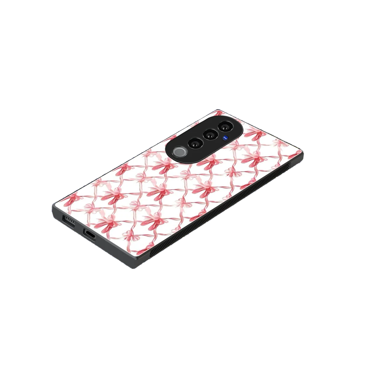 Bow Ribbon stylish phone case for vivo v40 pro | glossy glass and slim fit