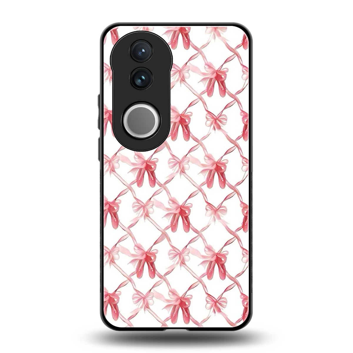 Bow Ribbon back phone cover | glass case for vivo v50