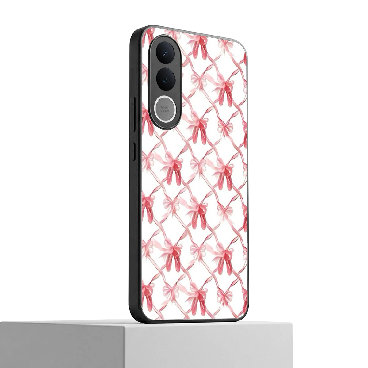 Bow Ribbon vivo v70 fe mobile cover | shockproof glass phone case
