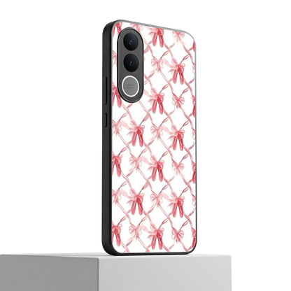 Bow Ribbon vivo v70 fe mobile cover | shockproof glass phone case