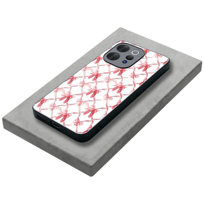 Bow Ribbon stylish phone case for vivo v70 | glossy glass and slim fit