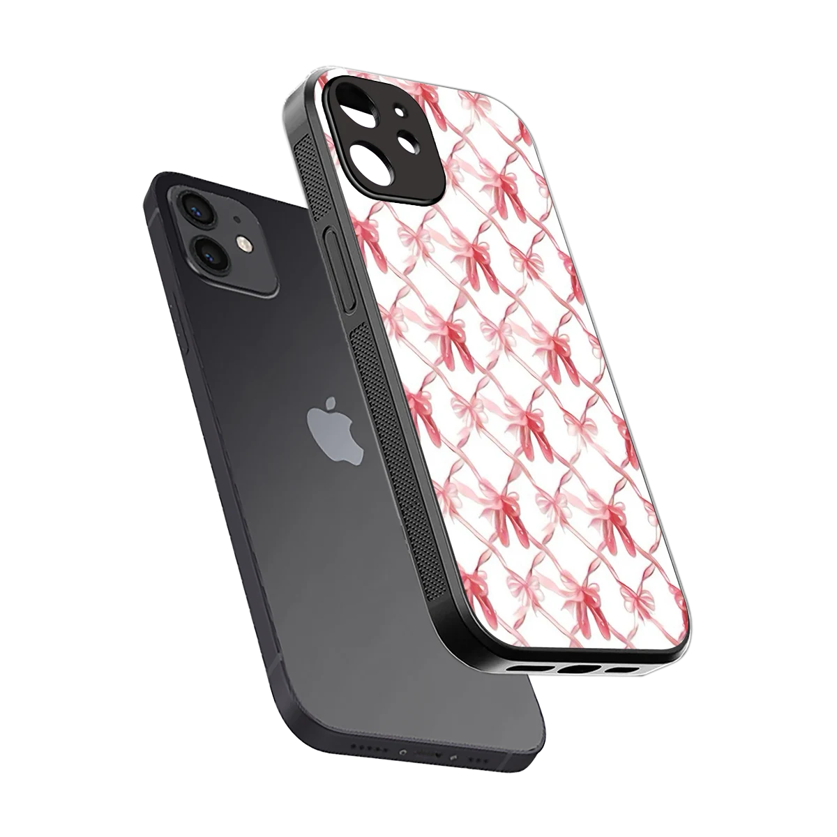 Bow Ribbon sleek iphone 11 cover with tempered glass back and TPU edges