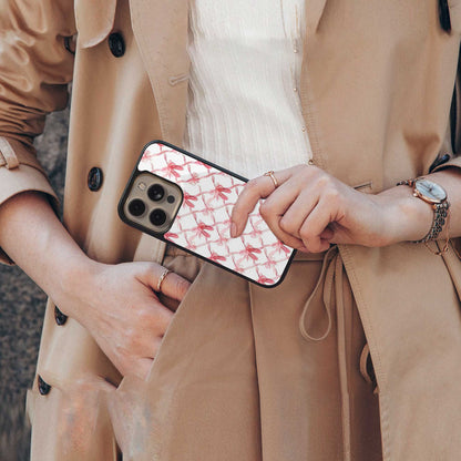 Bow Ribbon Phone Case for Iphone 16 | Glass Case