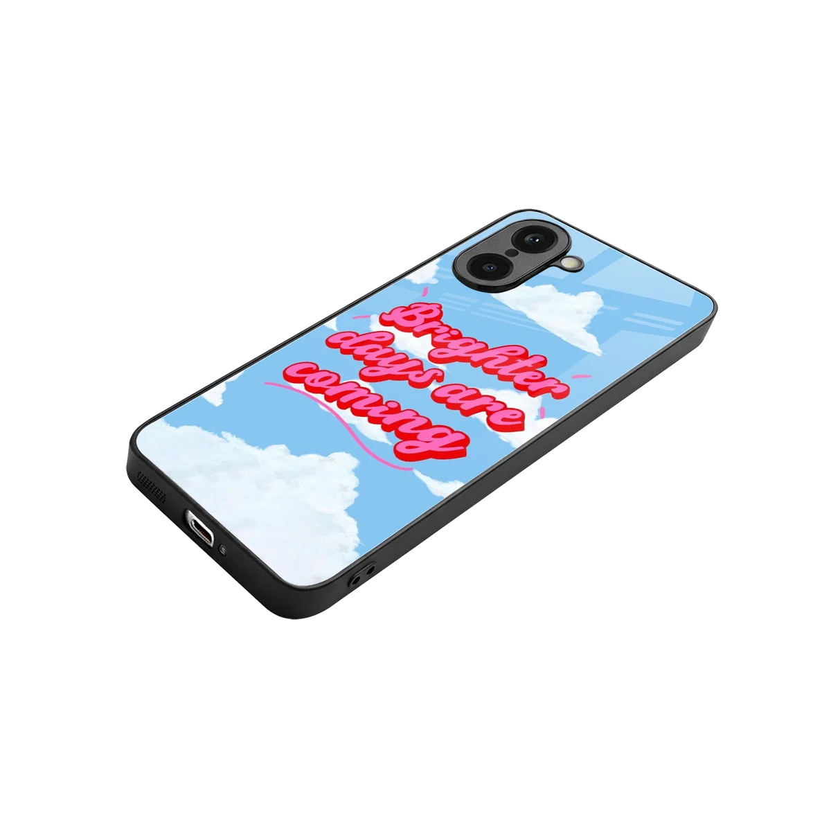 Brighter Days Are Coming stylish phone case for oneplus nord ce5 5g | glossy glass and slim fit