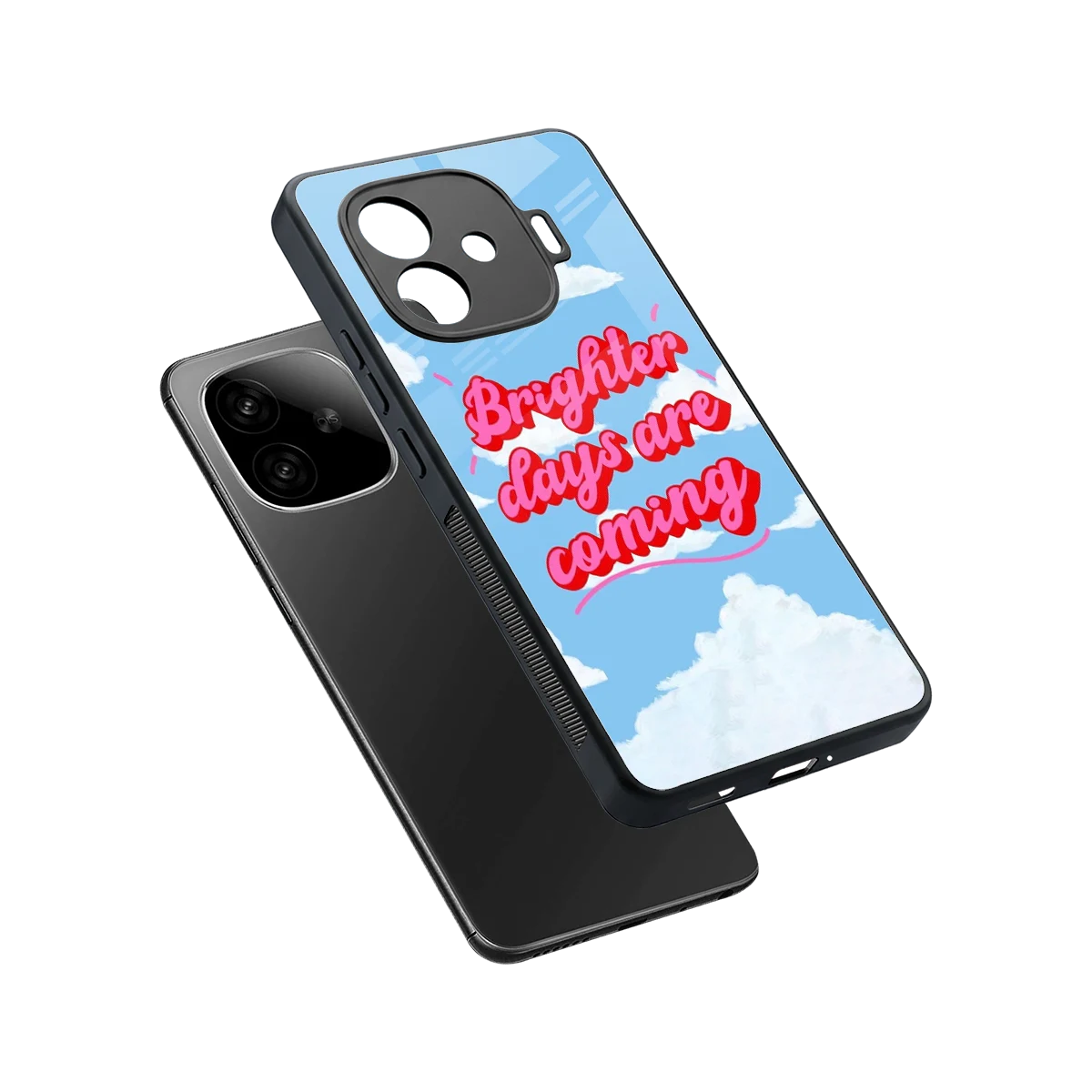 Brighter Days Are Coming sleek iqoo neo 10r 5g cover with tempered glass back and TPU edges