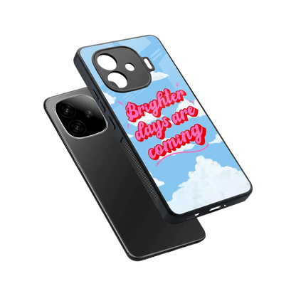 Brighter Days Are Coming sleek iqoo neo 10r 5g cover with tempered glass back and TPU edges