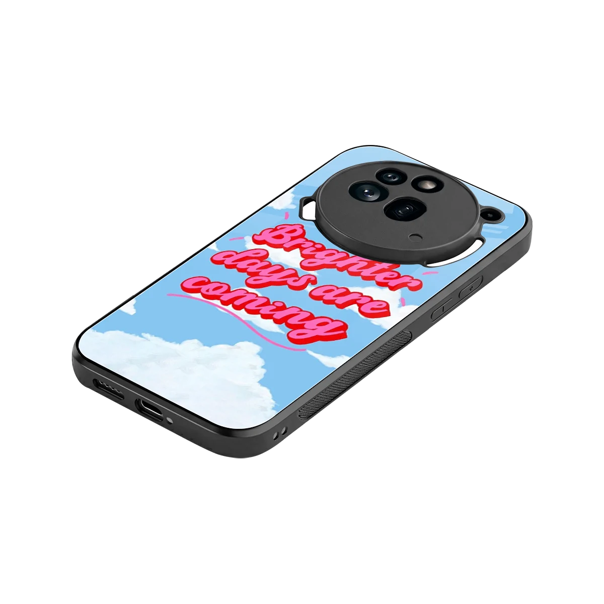 Brighter Days Are Coming stylish phone case for nothing phone 3a pro | glossy glass and slim fit