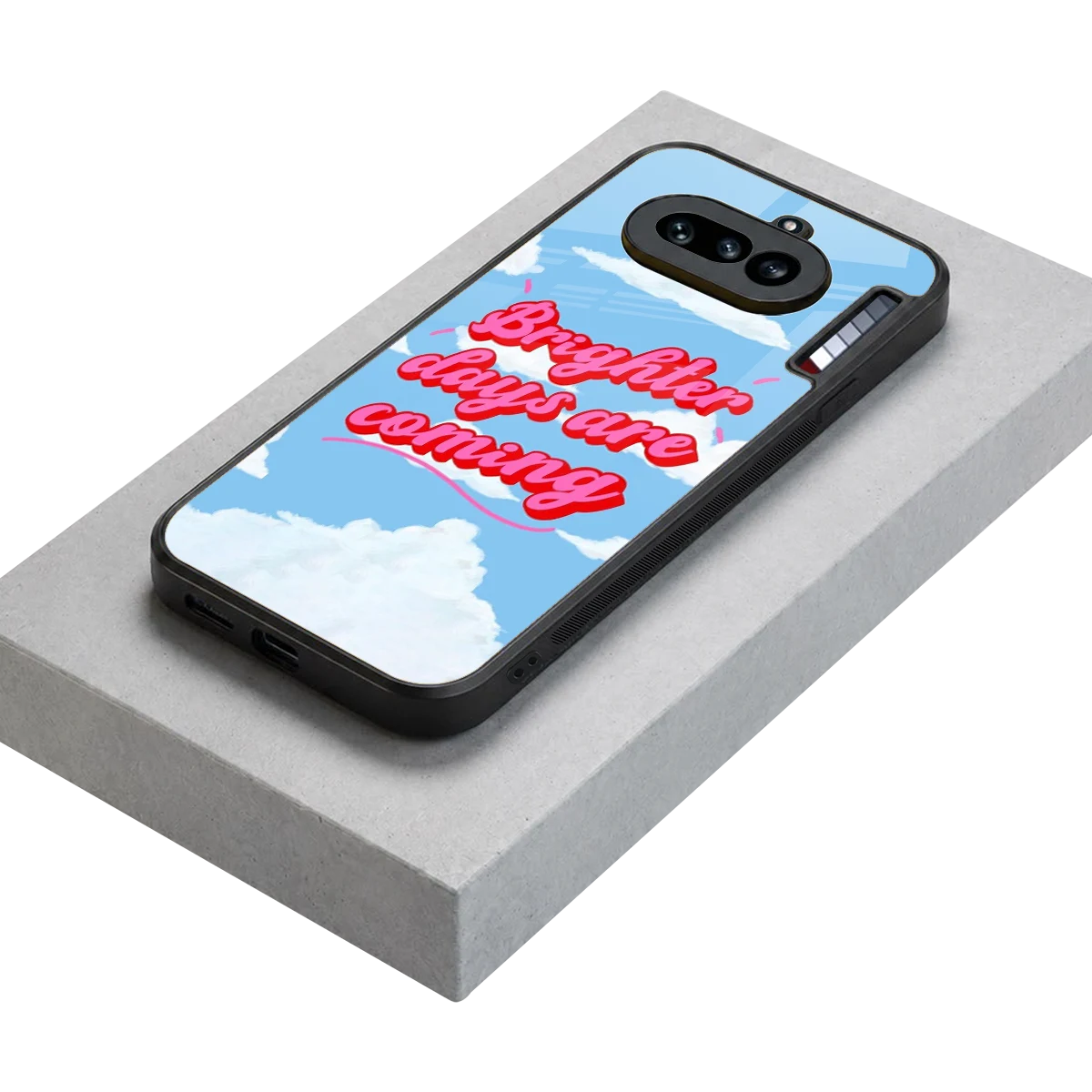 Brighter Days Are Coming stylish phone case for nothing phone 4a | glossy glass and slim fit